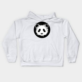 Panda bear portrait Kids Hoodie